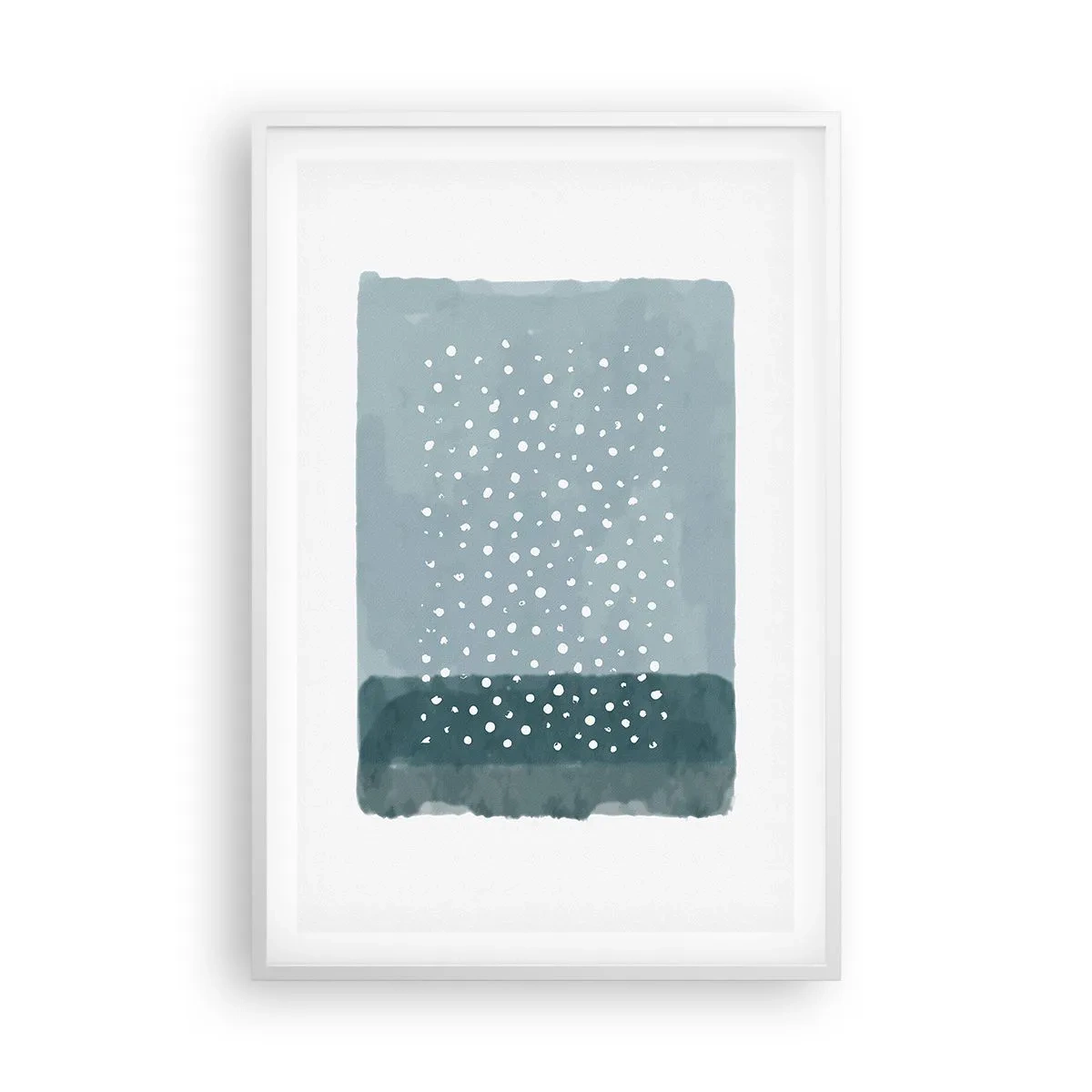 Plakat i hvid ramme - Dyrket i blåt - 61x91 cm