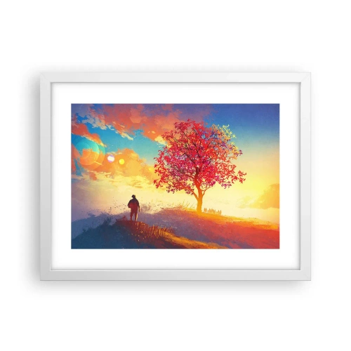 Plakat i hvid ramme - Pilgrim på bestemmelsesstedet - 40x30 cm