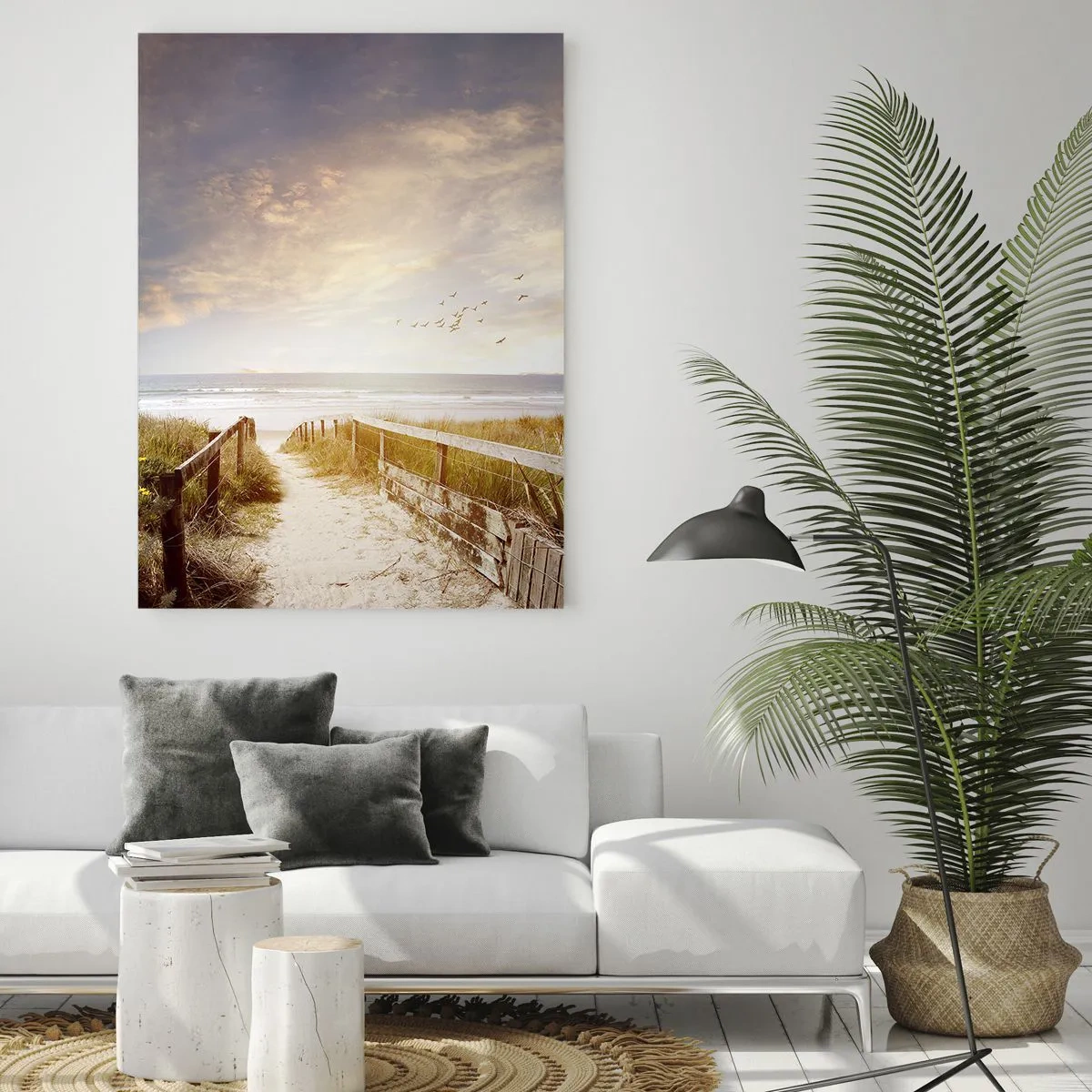 Billede på glas - Et rum af ro og fred - 50x70 cm