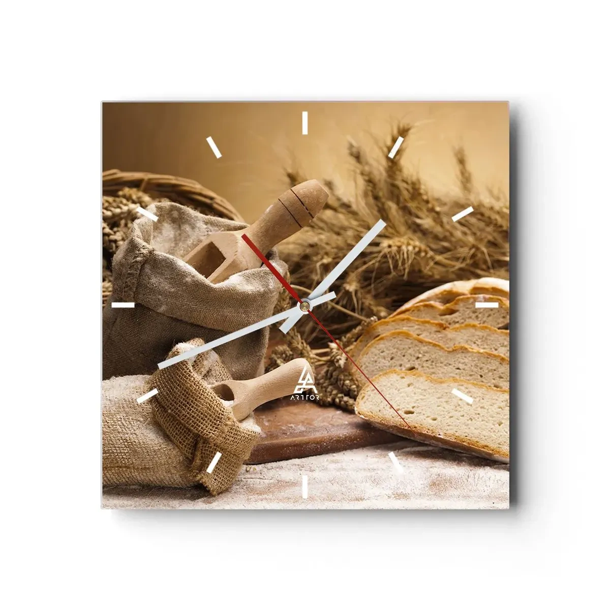 Vægur, Uret - Som skåret en kniv - 30x30 cm