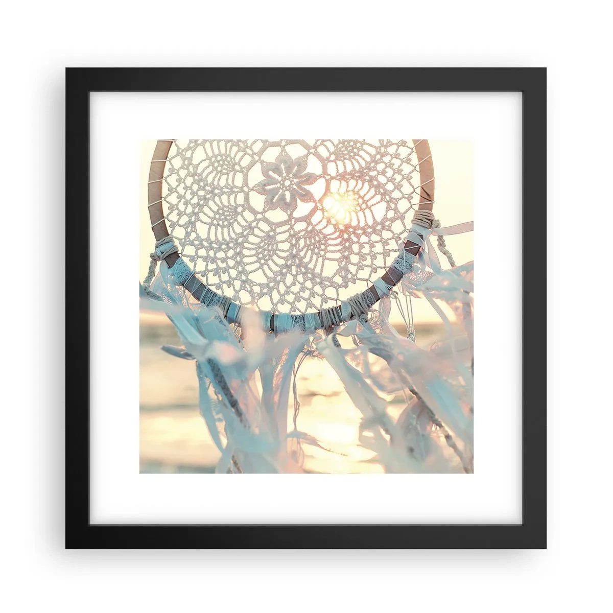 Plakat i sort ramme - Totem med blonder - 30x30 cm