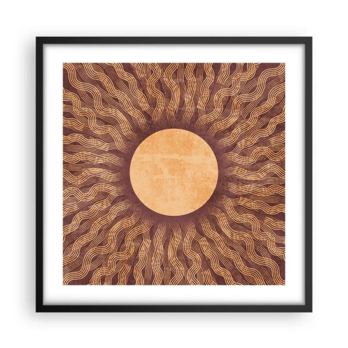 Plakat i sort ramme - Ikon for solen - 50x50 cm