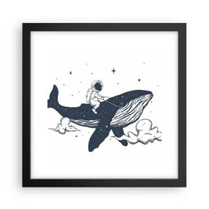 Plakat i sort ramme - Et kosmisk eventyr - 30x30 cm
