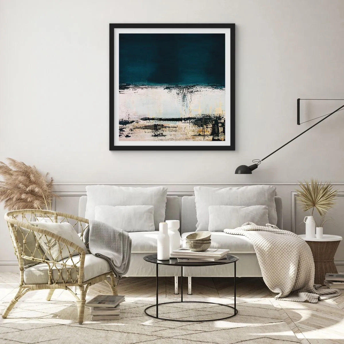 Plakat i sort ramme - Vandret sammensætning - 40x40 cm