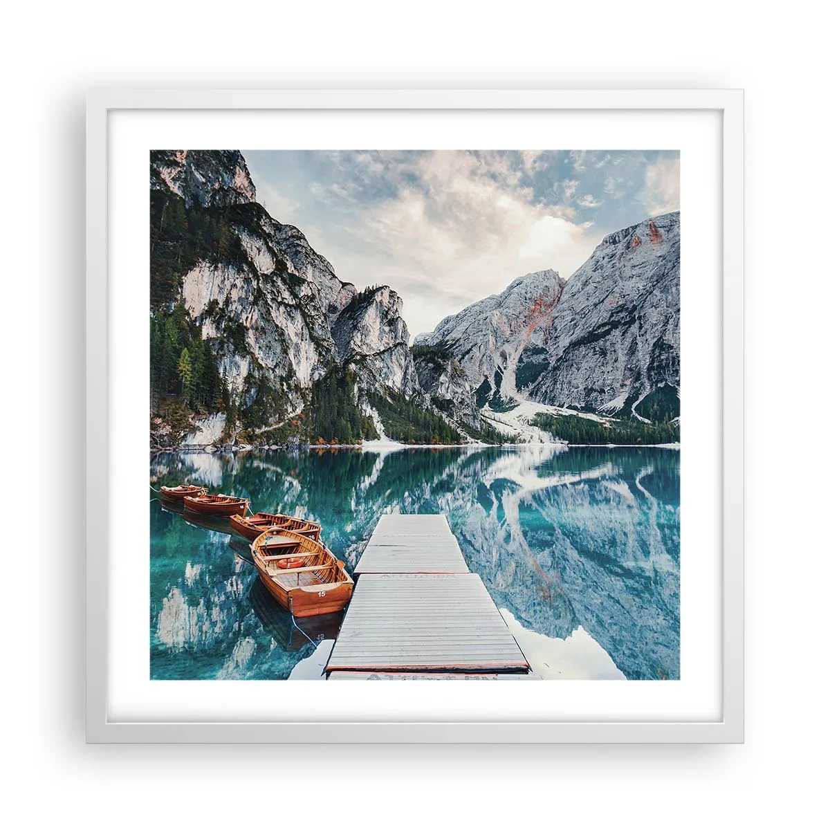 Plakat i hvid ramme - Vi vil vise dig skønheden - 50x50 cm