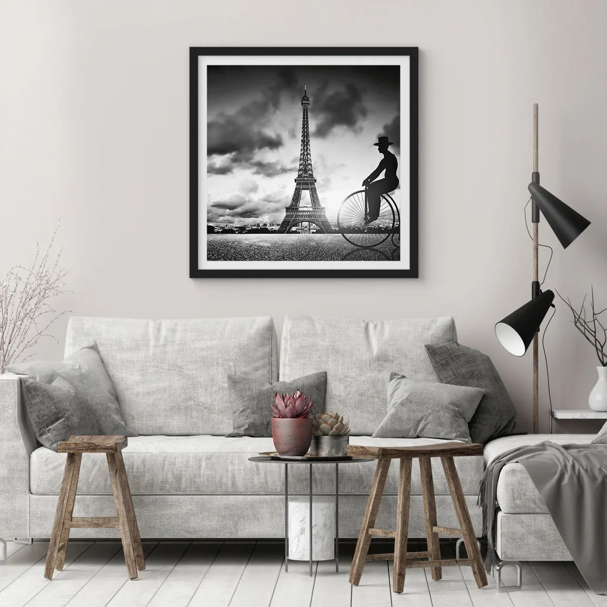 Plakat i sort ramme - Længsel efter Belle Epoque - 50x50 cm