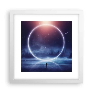 Plakat i hvid ramme - De er allerede her... - 30x30 cm