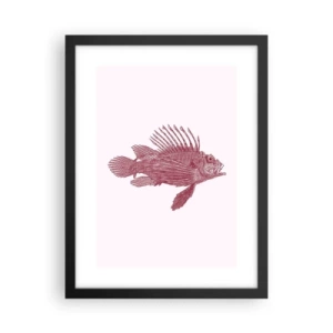 Plakat i sort ramme - En beboer i eksotiske farvande - 30x40 cm