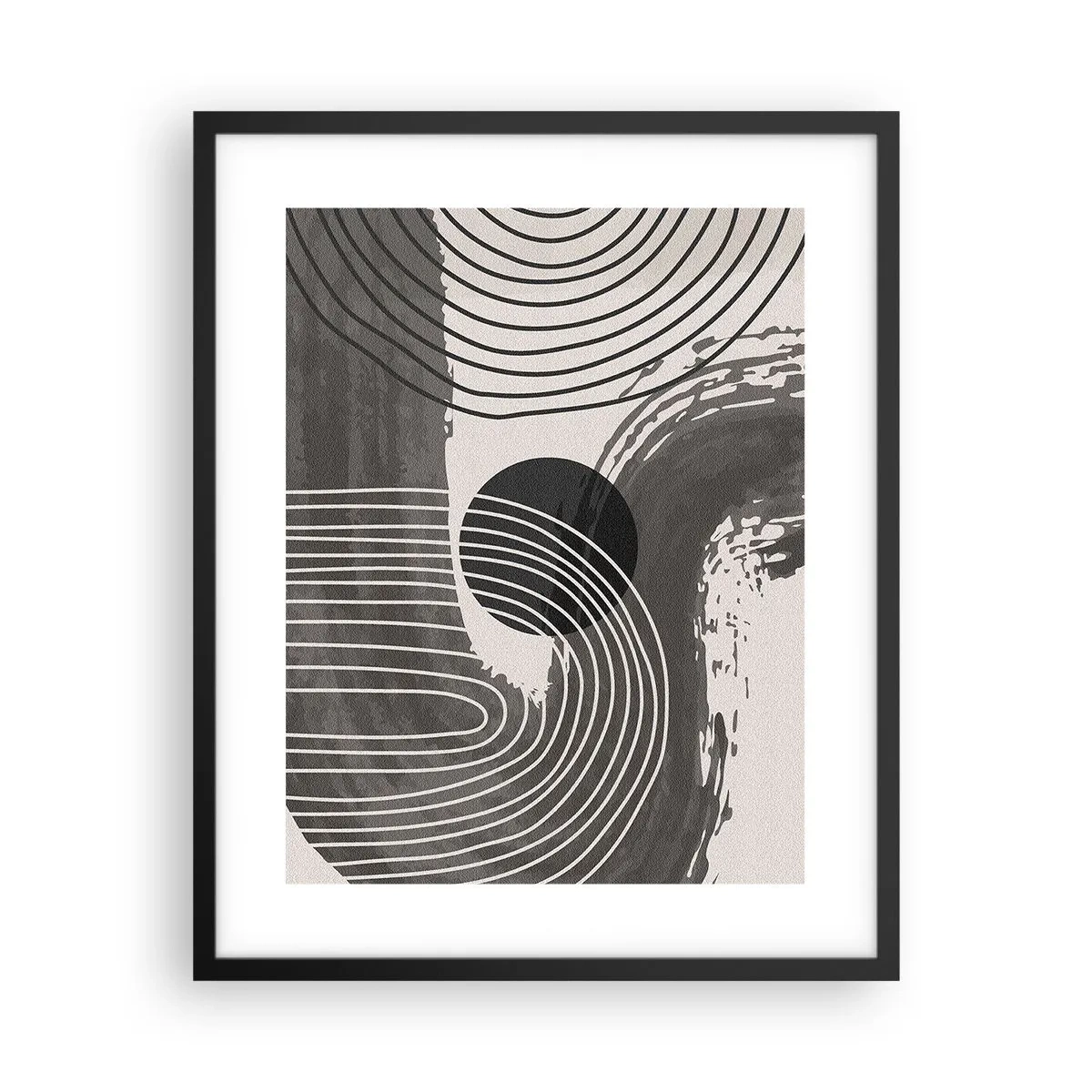 Plakat i sort ramme - Oval vinder - 40x50 cm