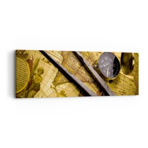 Lærredstryk - Billede på lærred - Hvor er skattene? - 90x30 cm