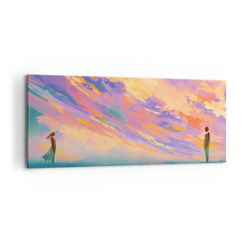 Lærredstryk - Billede på lærred - Tiltrækningskraft - 100x40 cm
