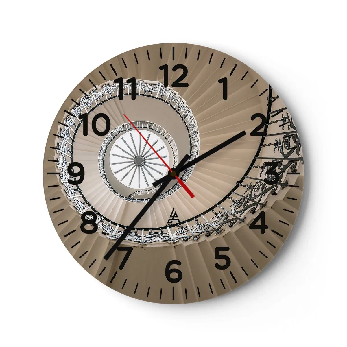 Vægur, Uret - I midten af en skal - 30x30 cm