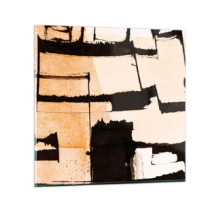 Billede på glas - Og alligevel orden - 70x70 cm