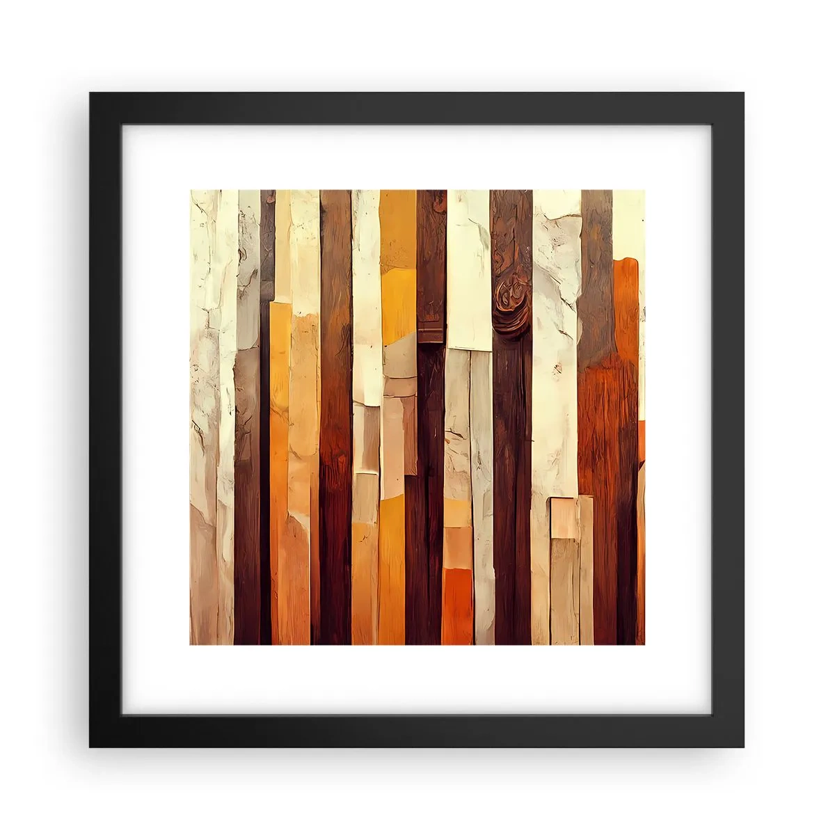 Plakat i sort ramme - Hymne af skovens træer - 30x30 cm