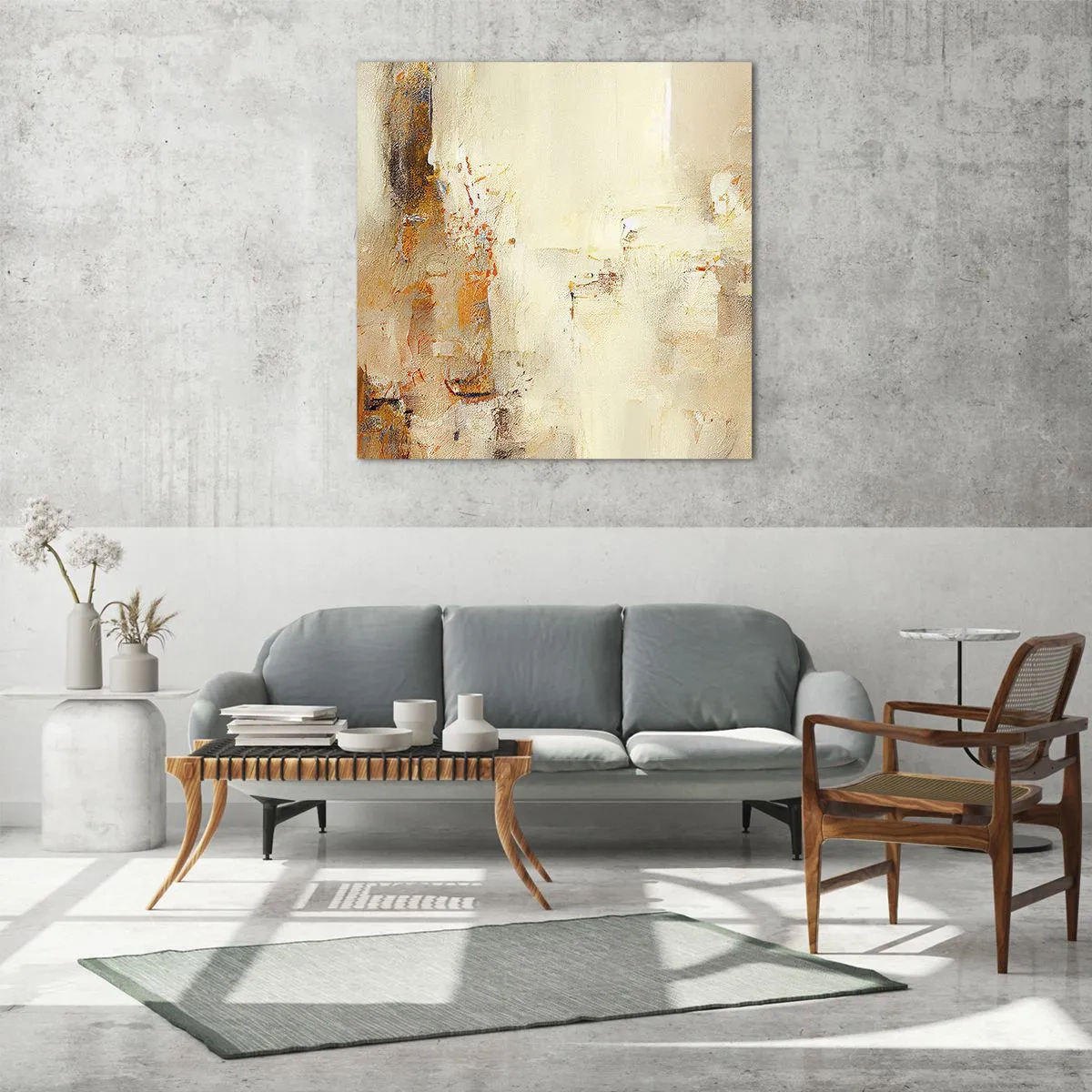 Billede på glas - Ravets sjæl - 70x70 cm