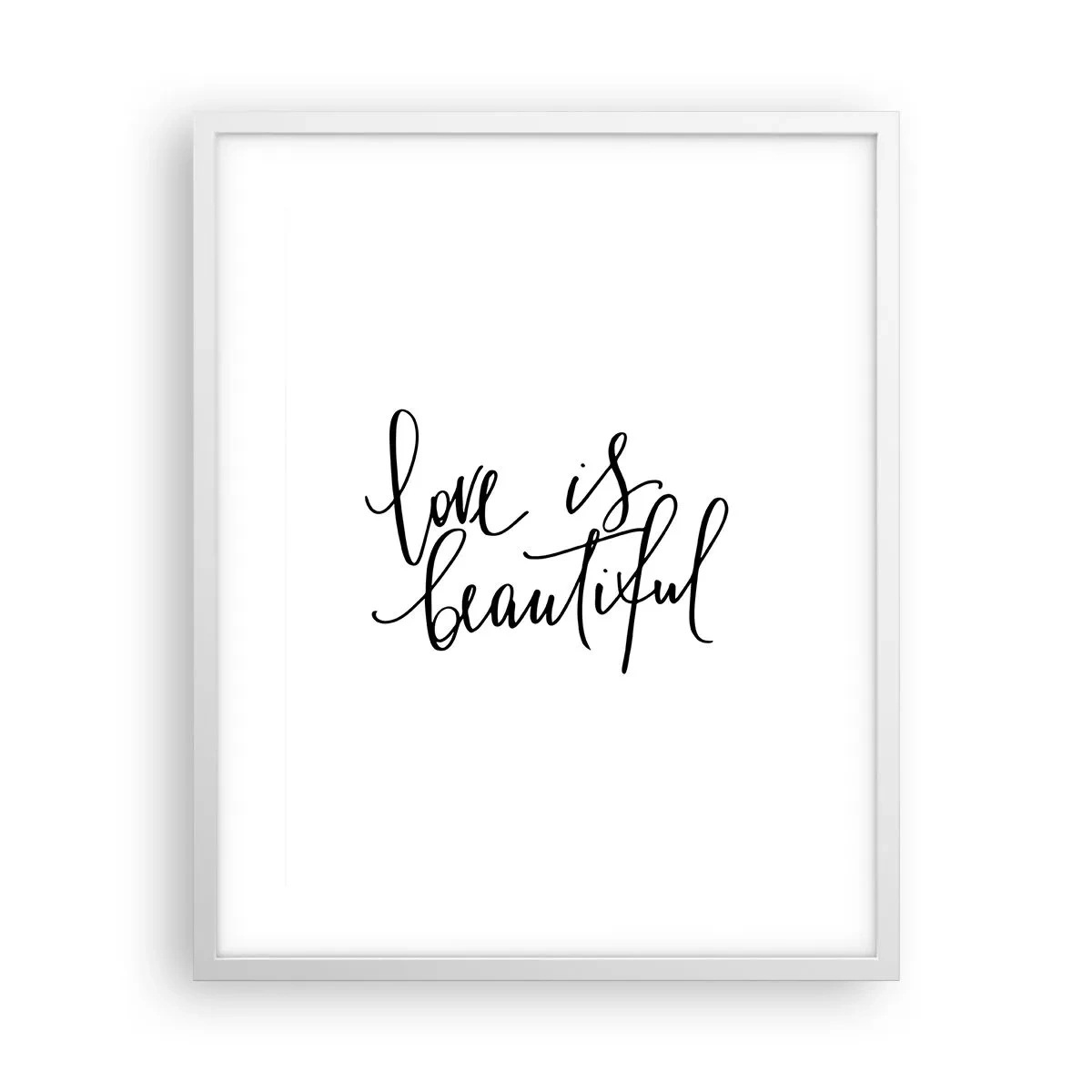 Plakat i hvid ramme - Læs og gentag - 40x50 cm