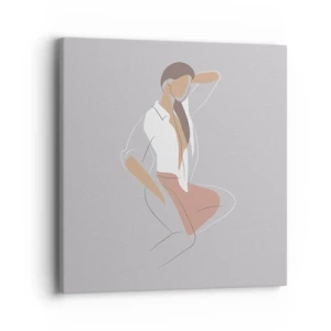 Lærredstryk - Billede på lærred - Omrids af nåde - 40x40 cm