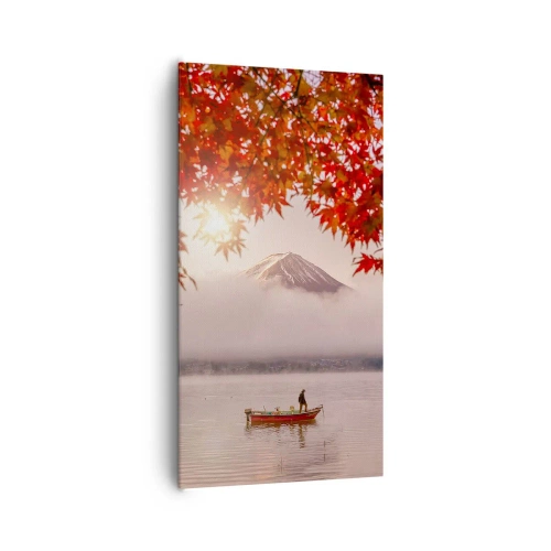 Lærredstryk - Billede på lærred - I en japansk atmosfære - 65x120 cm