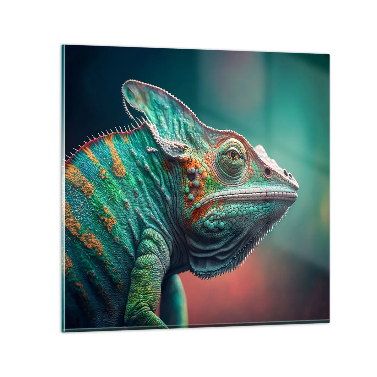 Billede på glas - Kan du se mig? Ikke godt... - 50x50 cm