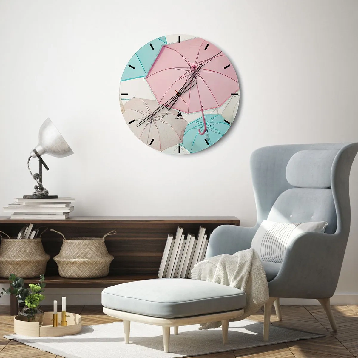 Vægur, Uret - Nogle gange solskin, andre gange regn - 40x40 cm