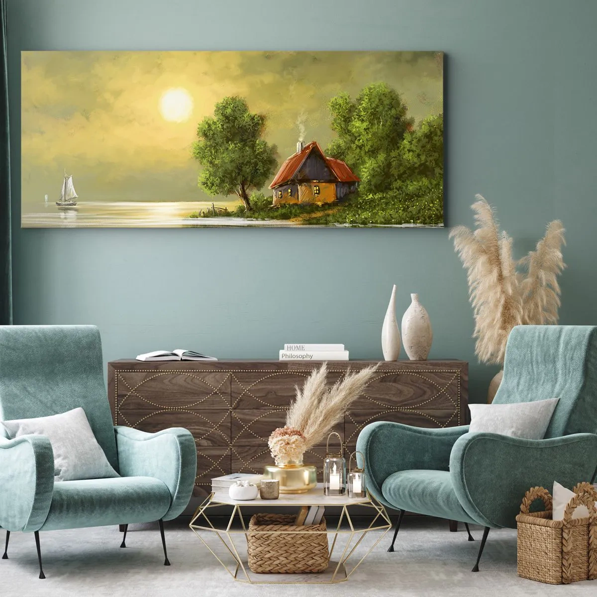 Lærredstryk - Billede på lærred - Smukt, som fra et billede - 90x30 cm
