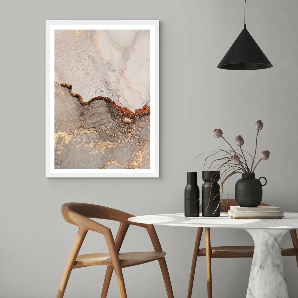 Plakat i hvid ramme - På farvegrænsen - 61x91 cm