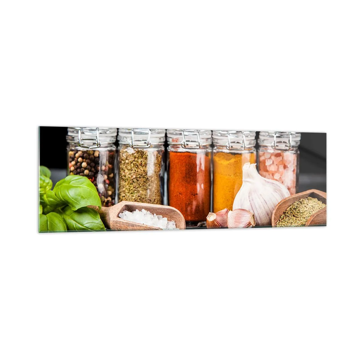 Billede på glas - For at livet kan smages - 160x50 cm