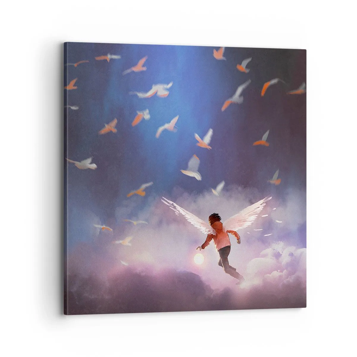 Lærredstryk - Billede på lærred - Det kræver fantasi og mod - 70x70 cm