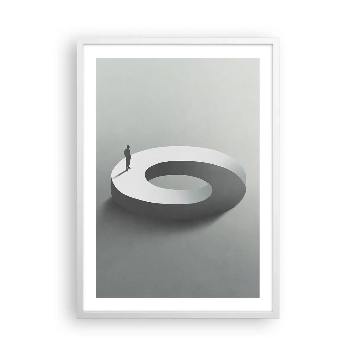 Plakat i hvid ramme - Og vær klog - 50x70 cm