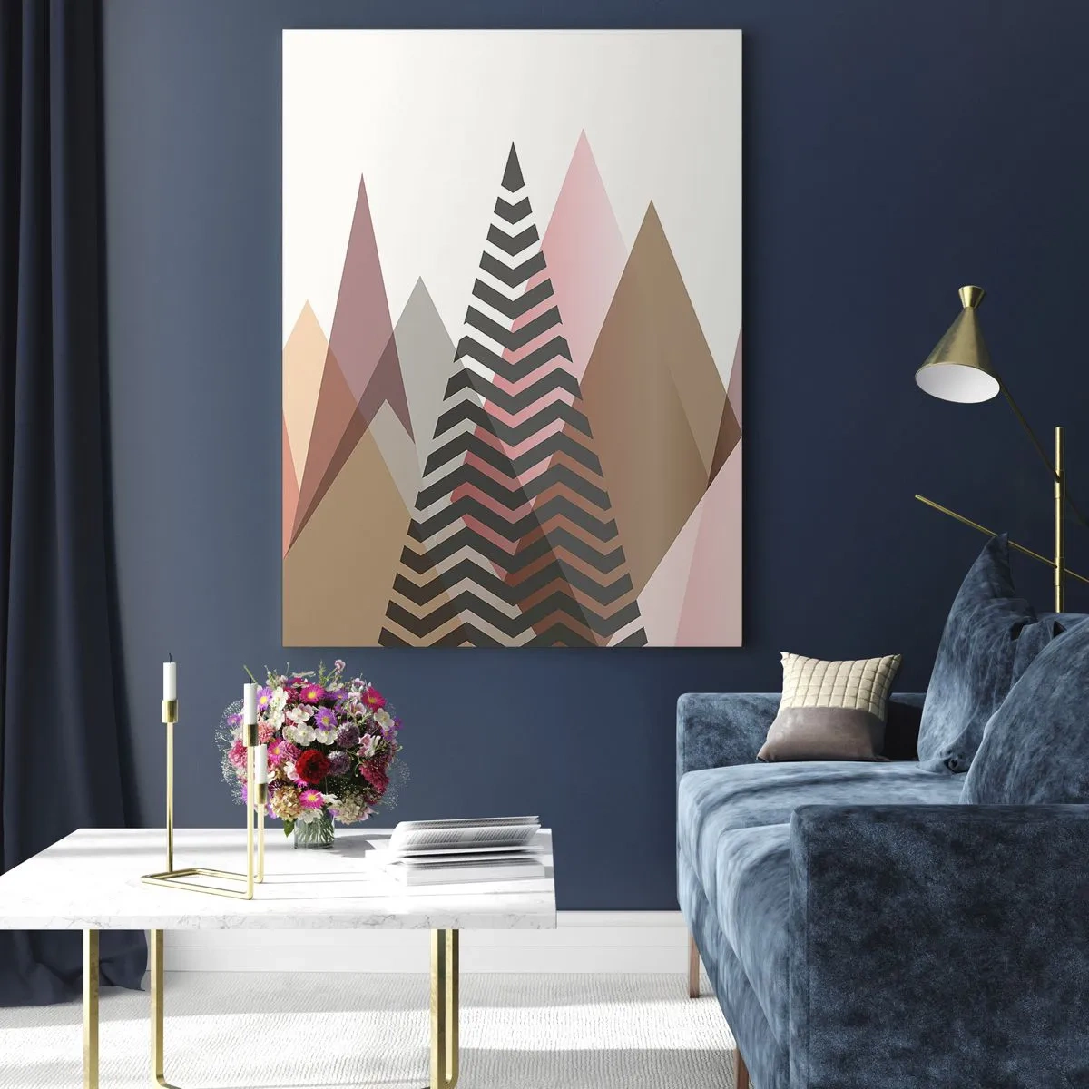 Billede på glas - Pyramide udsigt - 50x70 cm