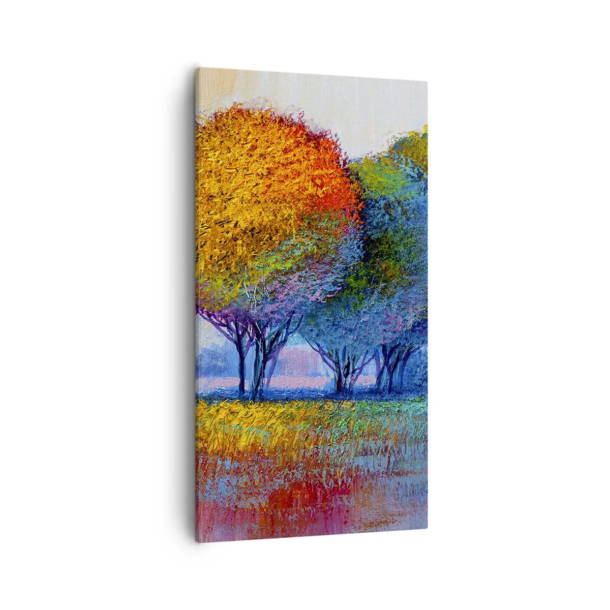 Lærredstryk - Billede på lærred - En klump af piskende farver - 55x100 cm