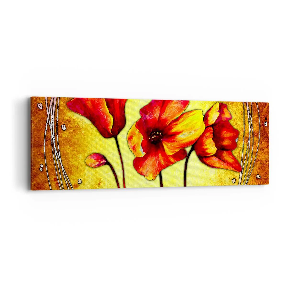 Lærredstryk - Billede på lærred - I Art Nouveau dekoration - 90x30 cm