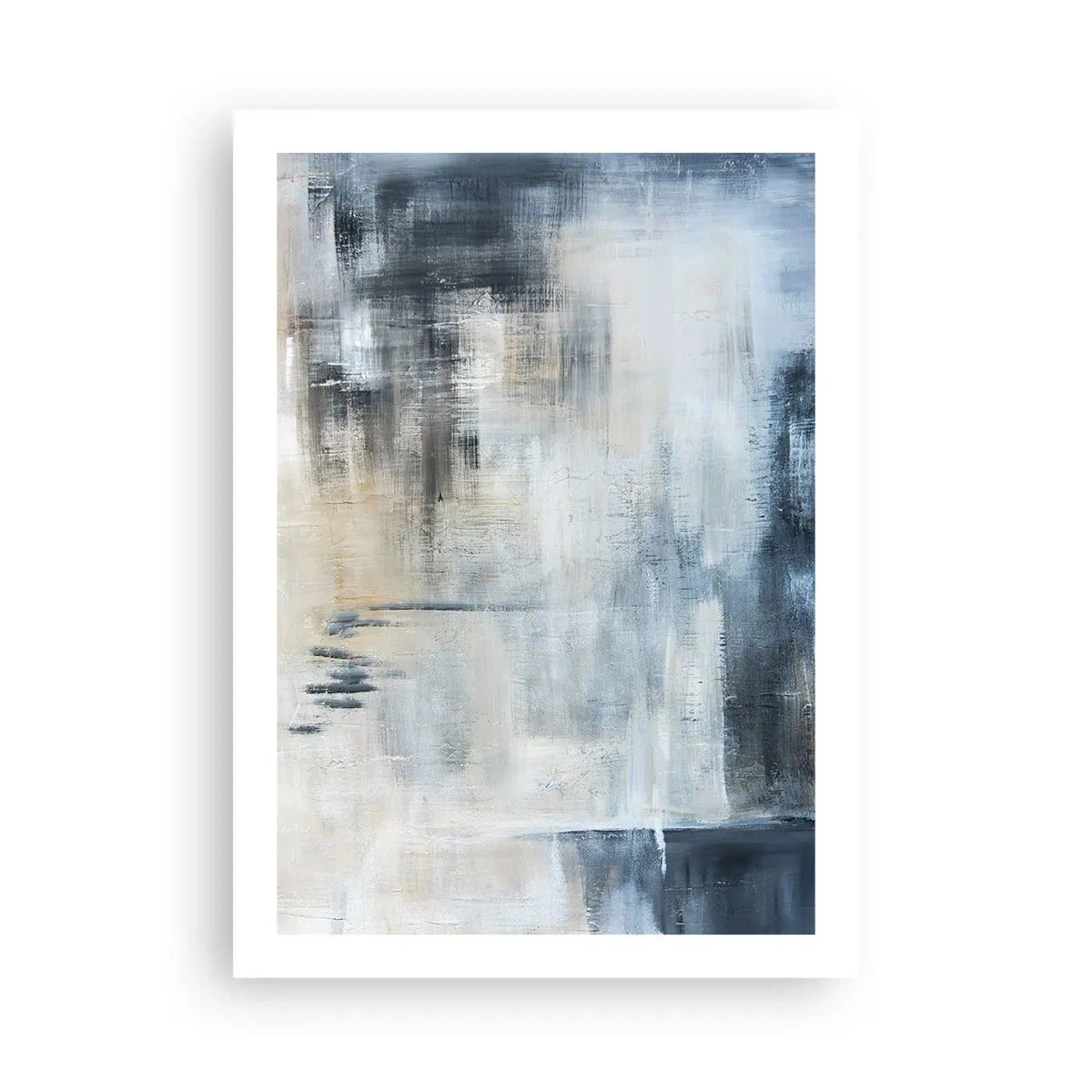 Plakat - Bag et slør af blåt - 50x70 cm