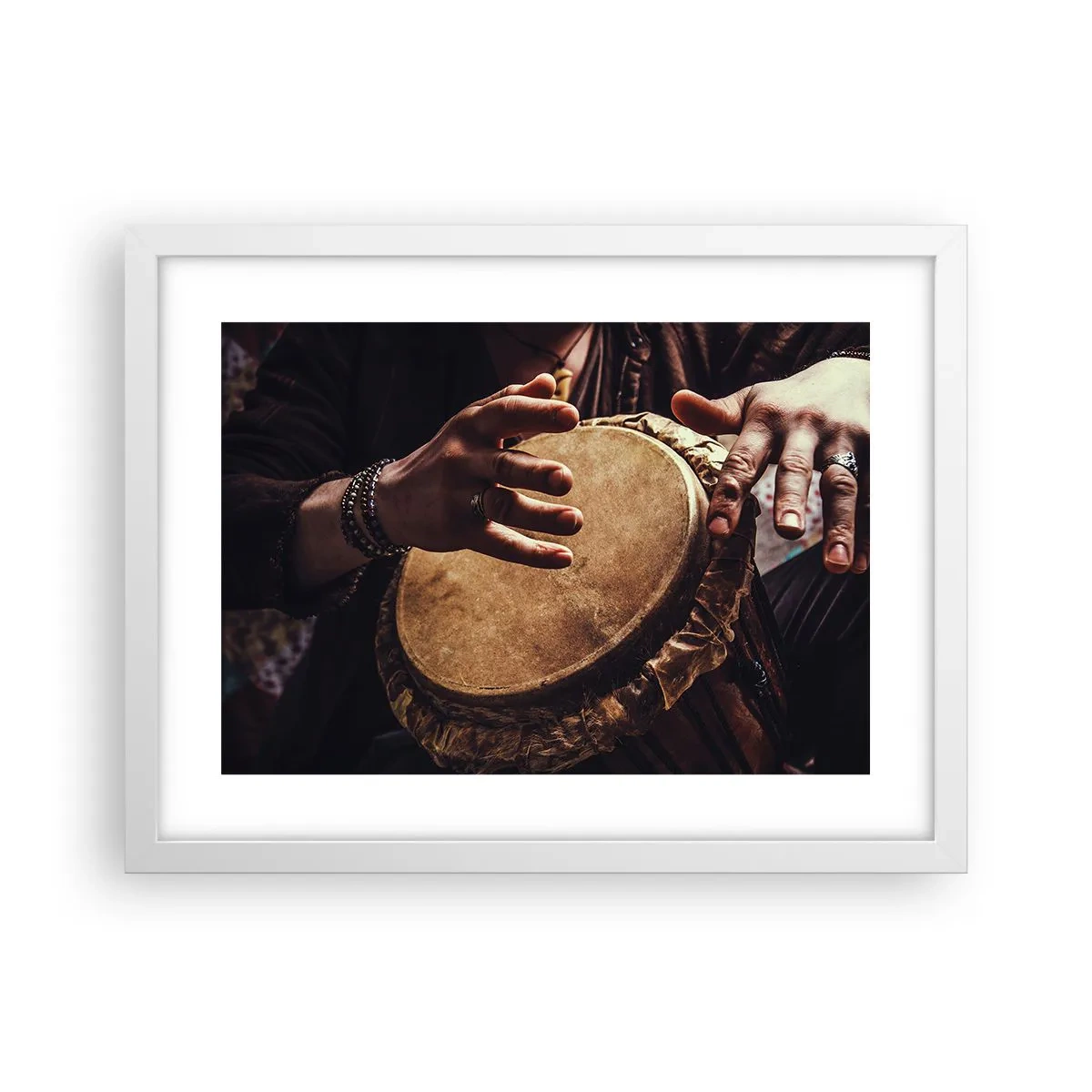 Plakat i hvid ramme - I hjertets rytme - 40x30 cm