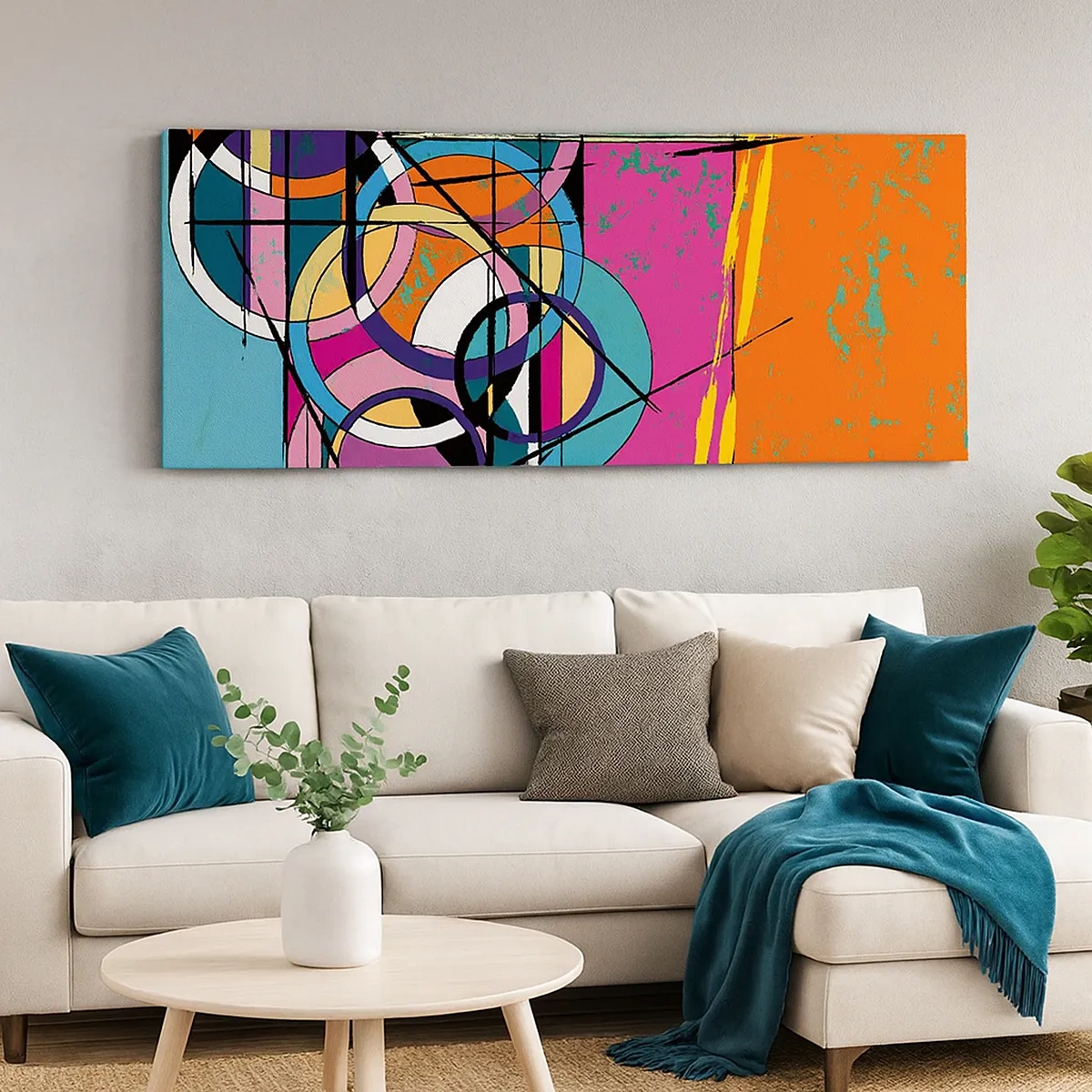 Lærredstryk - Billede på lærred - Hjul for hjul - 30x30 cm