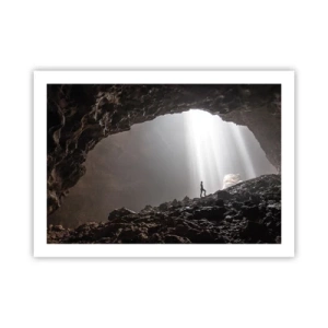 Plakat - Lysende grotte - 70x50 cm