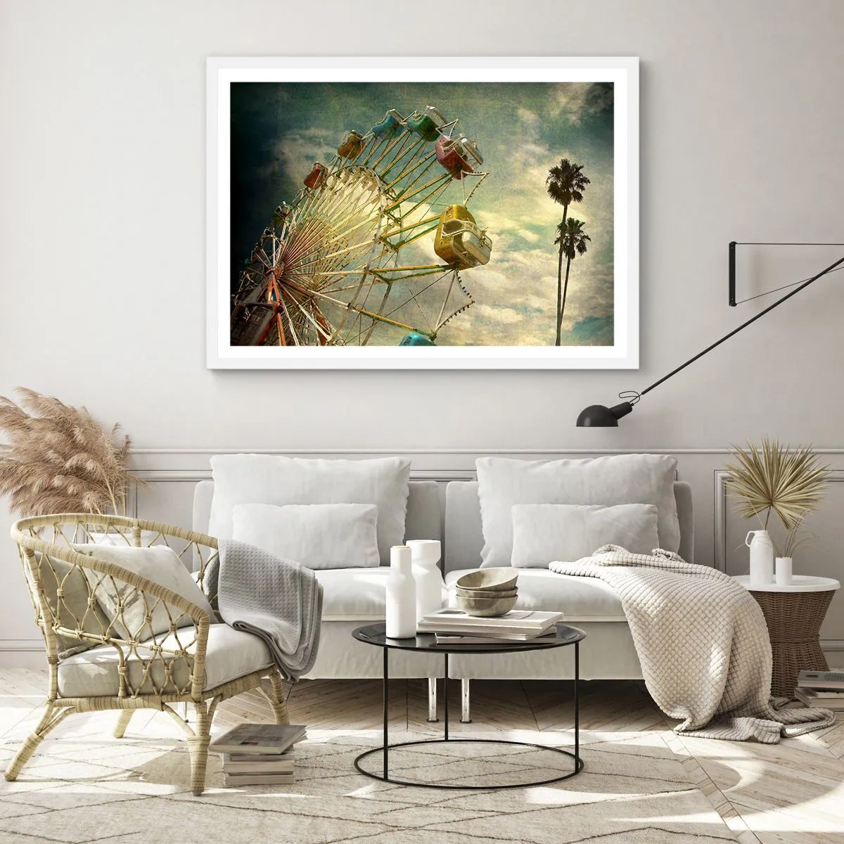 Plakat i hvid ramme - Vil være, vil være sjov.... - 50x40 cm