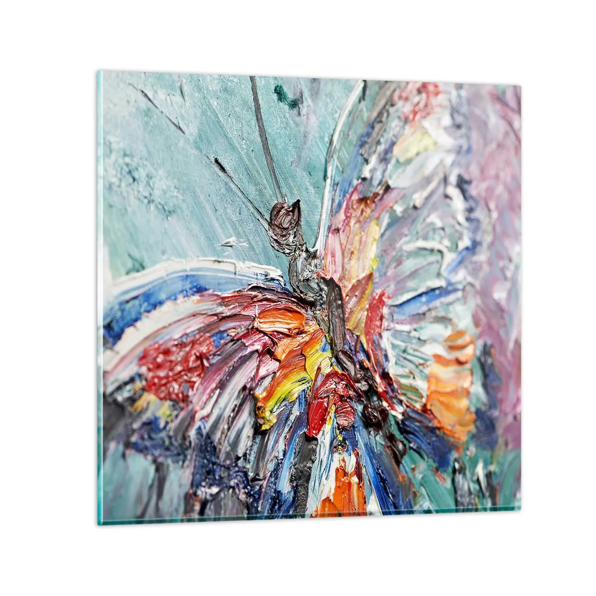 Billede på glas - Malet af naturen - 70x70 cm