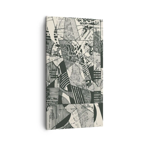 Lærredstryk - Billede på lærred - Nutidens dynamik - 45x80 cm