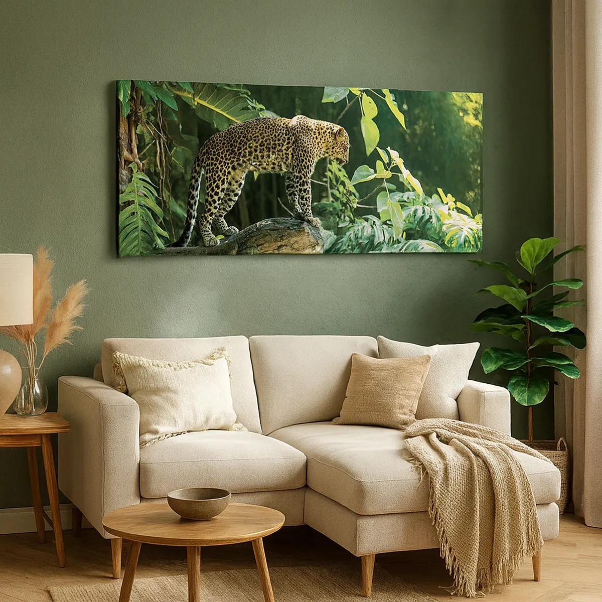 Lærredstryk - Billede på lærred - Til jagt? - 30x30 cm