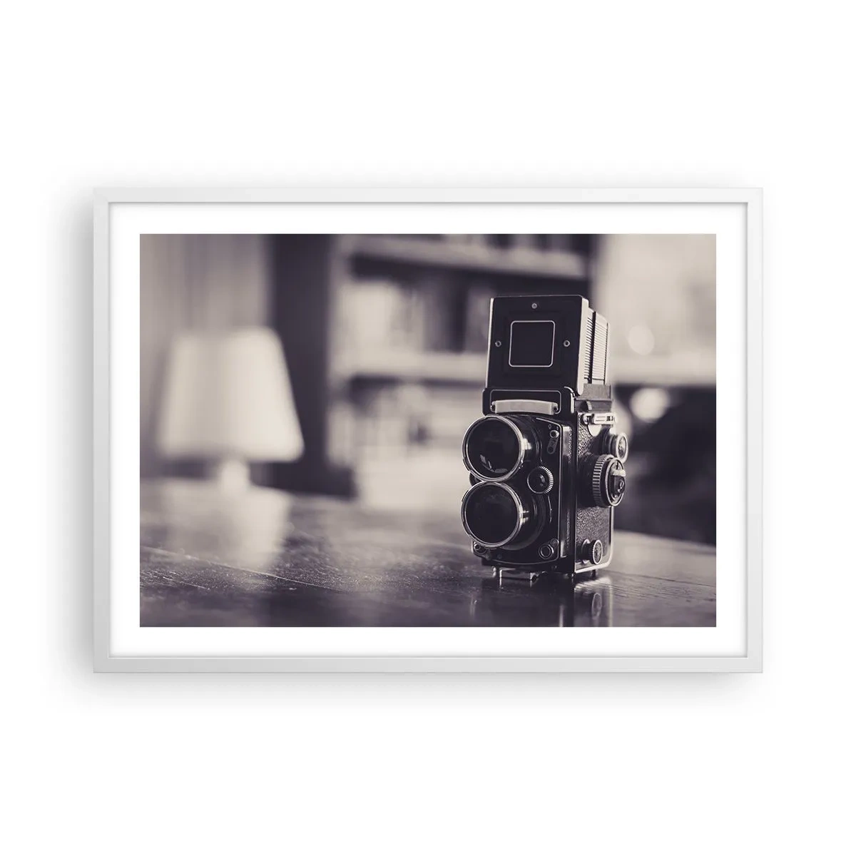 Plakat i hvid ramme - Magien i et gammelt fotografi - 70x50 cm