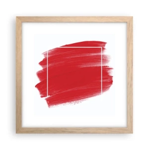 Plakat i ramme af lyst egetræ - Uden for rammen - 30x30 cm