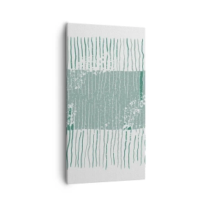 Lærredstryk - Billede på lærred - Marin abstraktion - 55x100 cm