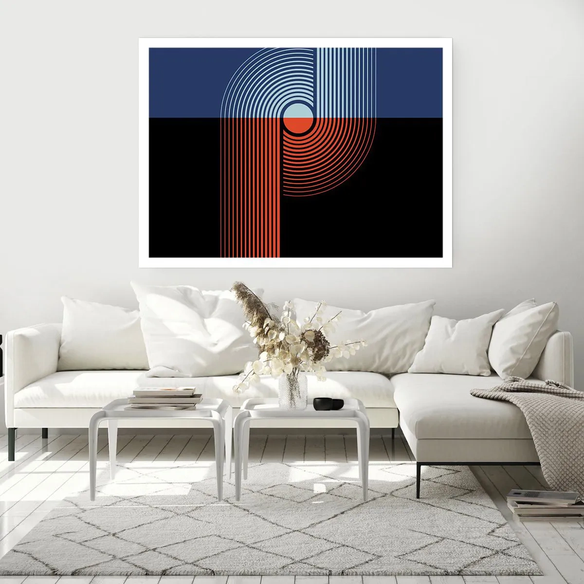 Plakat - I en geometrisk omfavnelse - 50x40 cm
