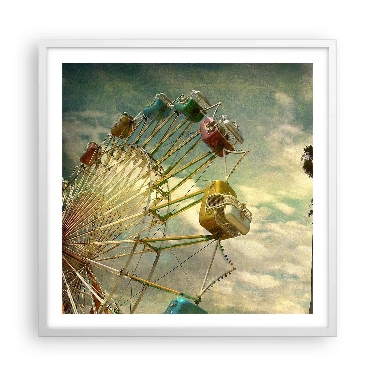 Plakat i hvid ramme - Vil være, vil være sjov.... - 60x60 cm