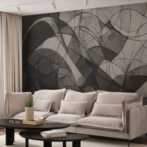 Fototapet Premium Canvas - Cirkulation af jordens farver - Stykke, Nutidige, Farveblyant - 150x105 cm