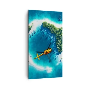 Lærredstryk - Billede på lærred - Køb en ø - 55x100 cm