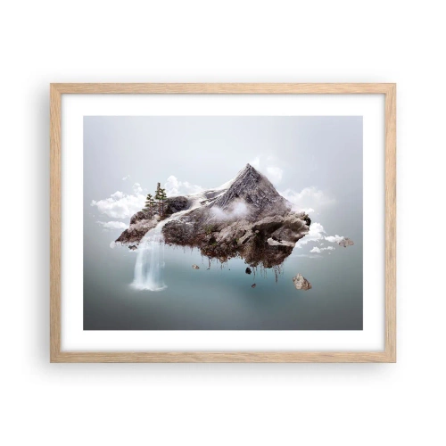 Plakat i ramme af lyst egetræ - Set gennem en surrealists øjne - 50x40 cm