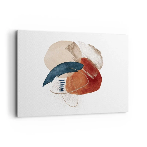 Lærredstryk - Billede på lærred - Oval sammensætning - 120x80 cm