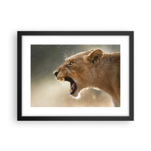 Plakat i sort ramme - Prøv ikke at lytte - 40x30 cm